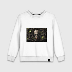 Свитшот хлопковый детский Авто рожденные в СССР, цвет: белый