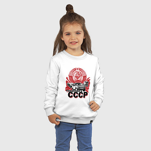 Детский свитшот Авто рожденные в СССР / Белый – фото 3