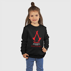 Свитшот хлопковый детский Assassins Creed Shadows - badge, цвет: черный — фото 2
