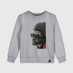 Свитшот хлопковый детский Blinding lights the weeknd, цвет: меланж