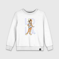 Свитшот хлопковый детский Лола Банни крольчиха Looney Tunes, цвет: белый