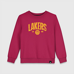 Свитшот хлопковый детский Lakers 1948, цвет: маджента