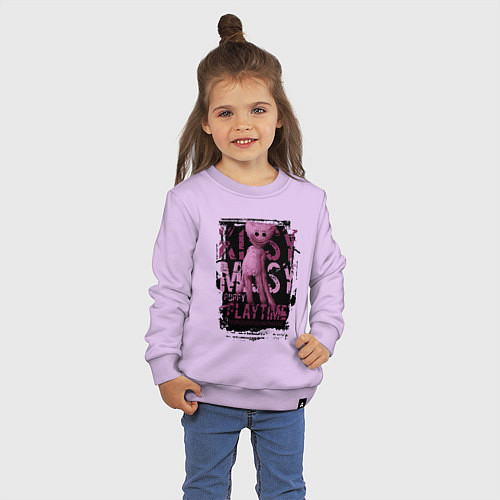 Детский свитшот Кисси Мисси из Poppy Playtime / Лаванда – фото 3