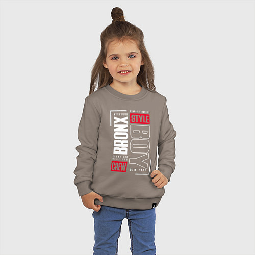 Детский свитшот Bronx style / Утренний латте – фото 3