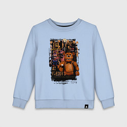 Свитшот хлопковый детский Аниматроники из Five Nights at Freddys, цвет: мягкое небо