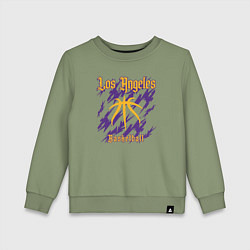 Свитшот хлопковый детский Basketball Lakers, цвет: авокадо