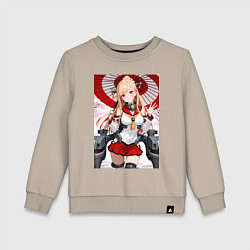 Свитшот хлопковый детский Марин Китагава косплей Azur Lane, цвет: миндальный