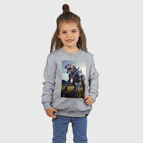 Детский свитшот Робот в стиле Horizon / Меланж – фото 3