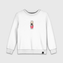 Свитшот хлопковый детский Лучшее лекарство - кот психолог, цвет: белый