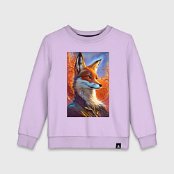 Детский свитшот Fox fashionista - ai art fantasy