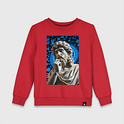 Свитшот хлопковый детский Античность и математика, цвет: красный