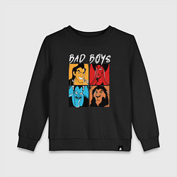 Свитшот хлопковый детский Bad boys, цвет: черный