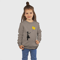 Свитшот хлопковый детский Wu-Tang Banksy, цвет: утренний латте — фото 2