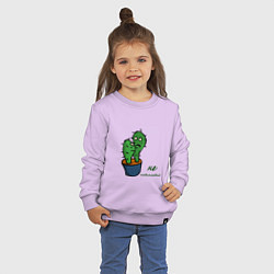 Свитшот хлопковый детский Говорящие кактусы, цвет: лаванда — фото 2