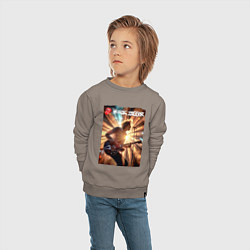 Свитшот хлопковый детский Mick Jagger - lead singer of The Rolling Stones, цвет: утренний латте — фото 2