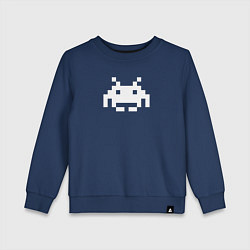 Свитшот хлопковый детский Space invader, цвет: тёмно-синий