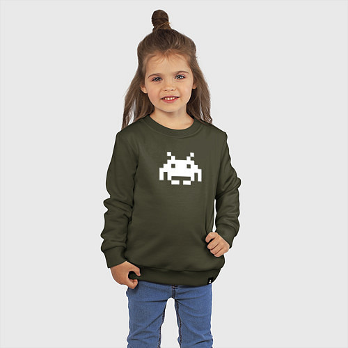 Детский свитшот Space invader / Хаки – фото 3