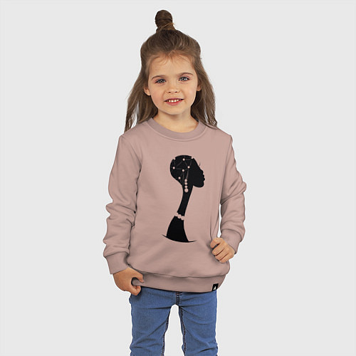 Детский свитшот Woman Africa / Пыльно-розовый – фото 3