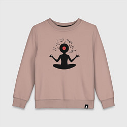 Свитшот хлопковый детский Vinyl yoga, цвет: пыльно-розовый