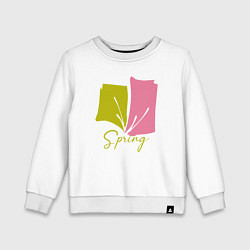 Свитшот хлопковый детский Spring, цвет: белый