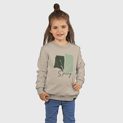 Свитшот хлопковый детский Spring, цвет: миндальный — фото 2