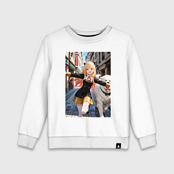 Свитшот хлопковый детский Марин Китагава косплей Ани Форджер, цвет: белый
