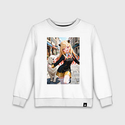Свитшот хлопковый детский Марин Китагава косплей Ани Форджер, цвет: белый