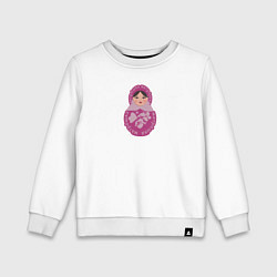 Детский свитшот Матрёшка в розовом