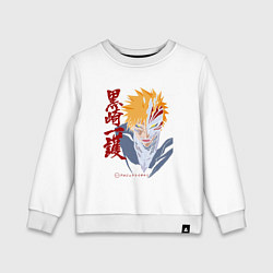 Свитшот хлопковый детский Блич Ичиго Куросаки маска, цвет: белый