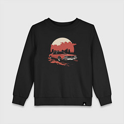 Свитшот хлопковый детский City car, цвет: черный