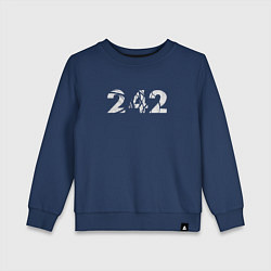 Свитшот хлопковый детский Front 242 - Black out, цвет: тёмно-синий