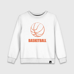 Свитшот хлопковый детский Ball basket, цвет: белый