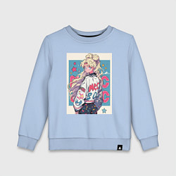 Свитшот хлопковый детский Сейлор Мун Усаги, цвет: мягкое небо