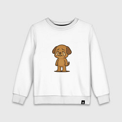 Свитшот хлопковый детский Crying Little Poppy, цвет: белый