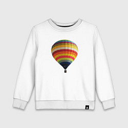 Свитшот хлопковый детский Полосатый воздушный шар, цвет: белый