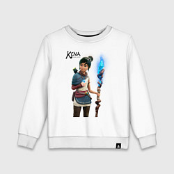 Свитшот хлопковый детский Kena Bridge of Spirits, цвет: белый