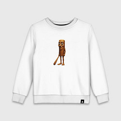 Свитшот хлопковый детский Тунг тунг тунг Сахур, цвет: белый