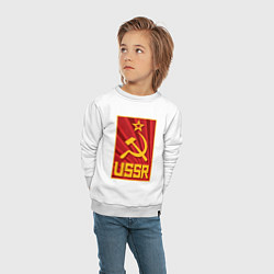 Свитшот хлопковый детский USSR style, цвет: белый — фото 2