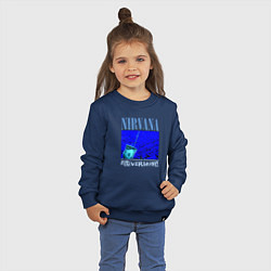 Свитшот хлопковый детский Nirvana nevermind rock, цвет: тёмно-синий — фото 2
