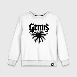 Свитшот хлопковый детский Черный микроб, цвет: белый