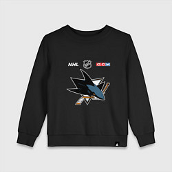 Свитшот хлопковый детский Сан Хосе Шаркс - НХЛ команда, цвет: черный