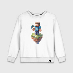 Свитшот хлопковый детский Steve, цвет: белый