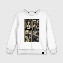 Свитшот хлопковый детский The matrix, цвет: белый