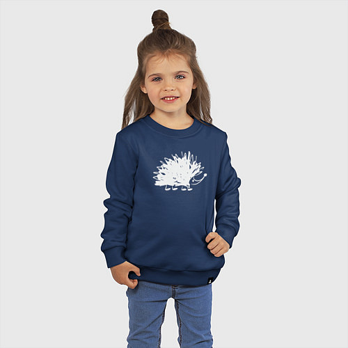 Детский свитшот Лесной ёжик / Тёмно-синий – фото 3