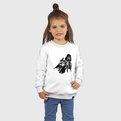 Детский свитшот Звёздные войны сила вейдера / Белый – фото 3