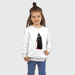 Свитшот хлопковый детский Дарт вейдер в полный рост, цвет: белый — фото 2