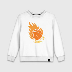 Свитшот хлопковый детский Basketball game on, цвет: белый