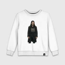 Свитшот хлопковый детский Bones в бронежелете, цвет: белый