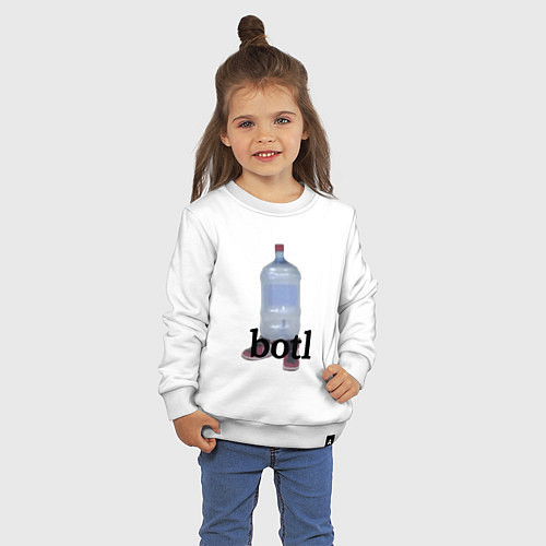 Детский свитшот Botl Meme / Белый – фото 3