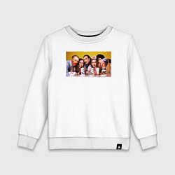 Свитшот хлопковый детский Художниик друзья, цвет: белый